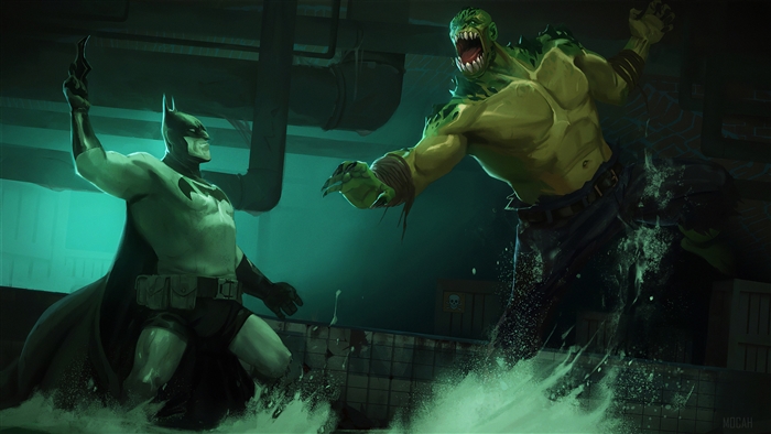 Batman vs. Killer Croc Art 4K