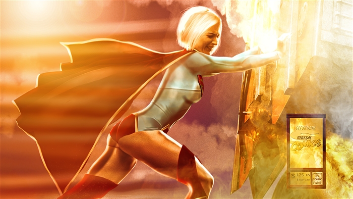 Supergirl Pushing Art