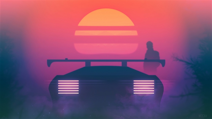 Retrowave Synthwave Evening Ride