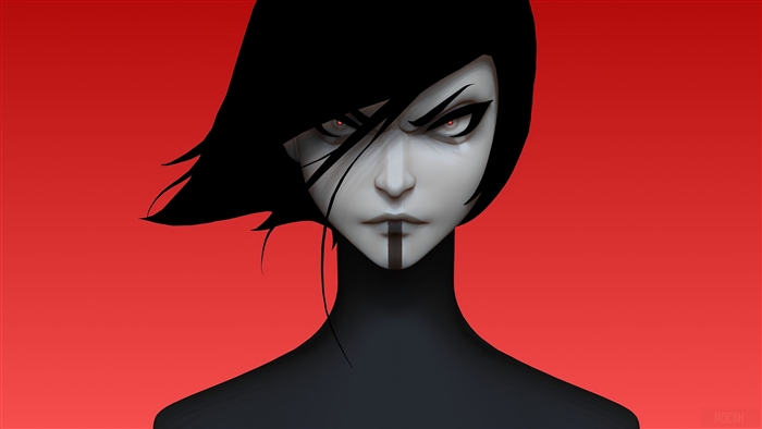 Sharp Eyed Girl with Dark Aura 4K