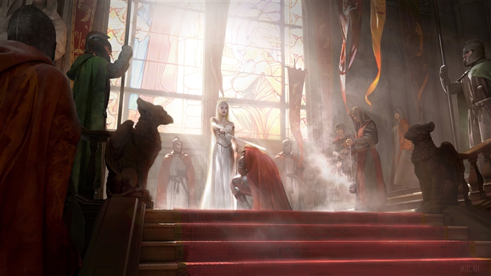 Queen blessing a knight 4K