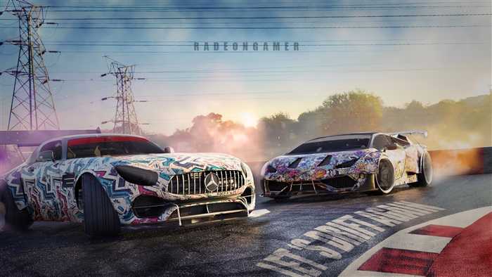 Mercedes-AMG and Lamborghini Drifting 4K