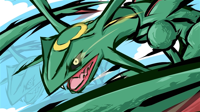 Rayquaza Dynamic 4K Illustration