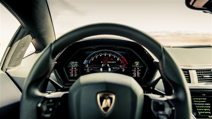 Lamborghini Aventador S Roadster 2020 Dashboard 4K