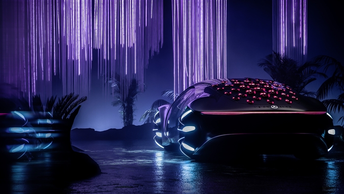 Mercedes Benz Vision AVTR concept car rear 4K