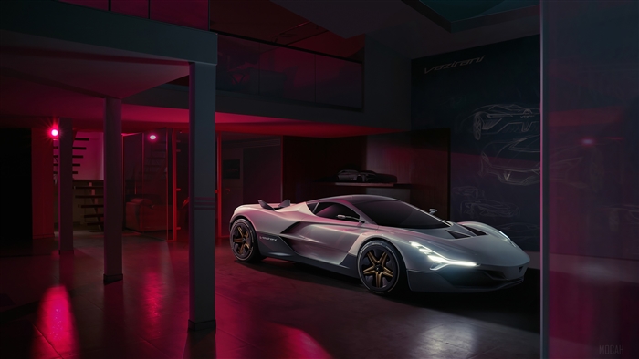 V Azirani sports car in a garage 4K