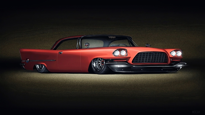 Customized red Chrysler 300 C 4K