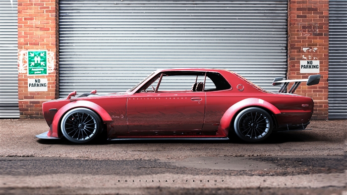 Red Nissan Skyline 2000 GTR 4K