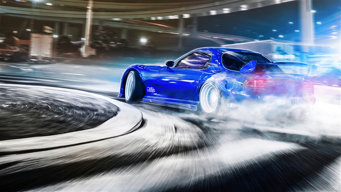 Mazda RX7 Drifting in Motion 4K