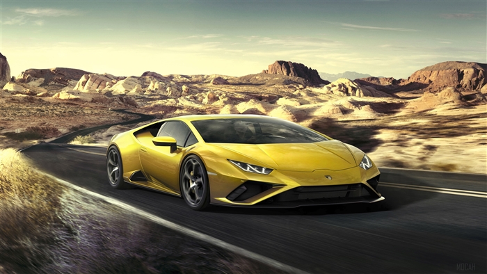 Yellow Lamborghini Huracan EVO RWD 2020 4K