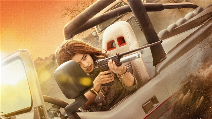 Woman with gun in a vehicle