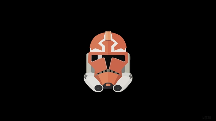 Star Wars Clone Trooper Helmet Minimal 4K