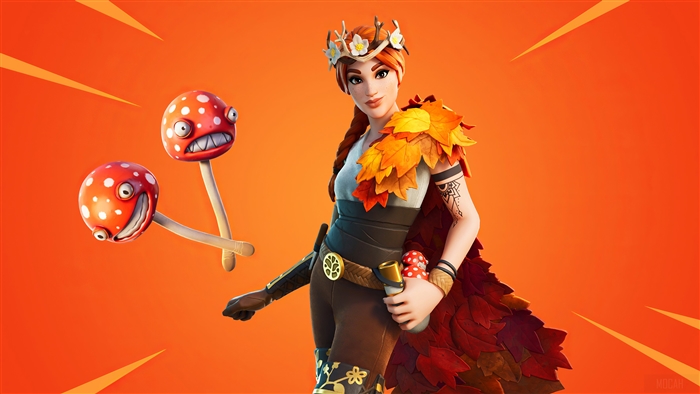 Autumn Queen Outfit from Fortnite 4K
