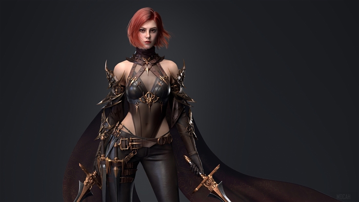 Uncharted Wars Female Warrior with Swords 4K
