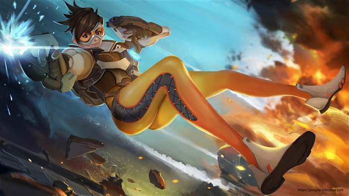 Tracer from Overwatch 4K Artwork