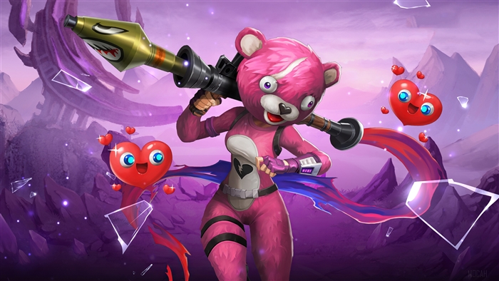 Fortnite Cuddle Team Leader with Rocket Launcher 4K