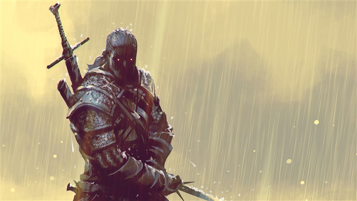 Geralt of Rivia from The Witcher Fan Art 4K