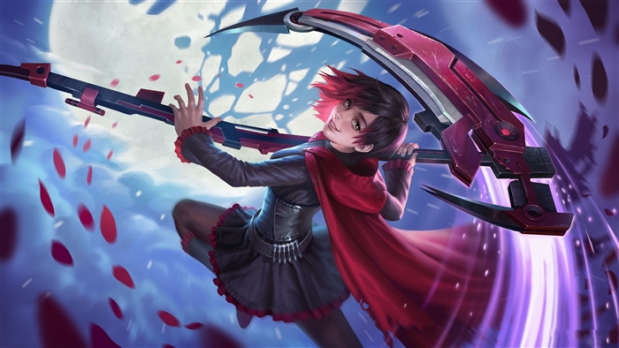 Ruby Rose from RWBY with Crescent Rose scythe