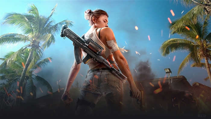 Woman with rifle from Garena Free Fire 4K