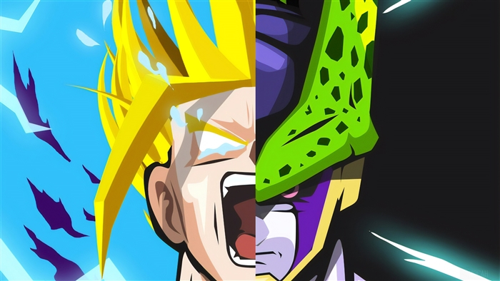 Trunks and Cell from Dragon Ball 4K