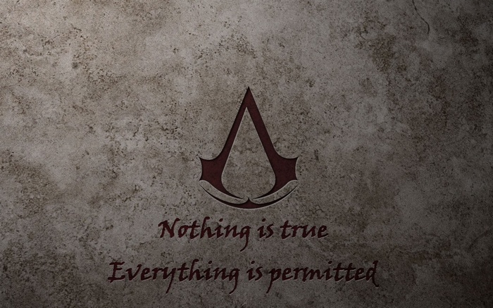 Assassin's Creed logo with quote