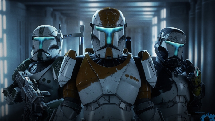 Star Wars Clone Troopers in a Hallway 4K