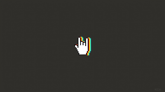 Pixelated Hand Gesture Minimal Art 4K