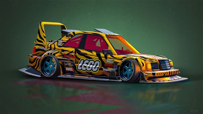 Cartoon Mercedes Benz E190 Evolution II 1990 4K