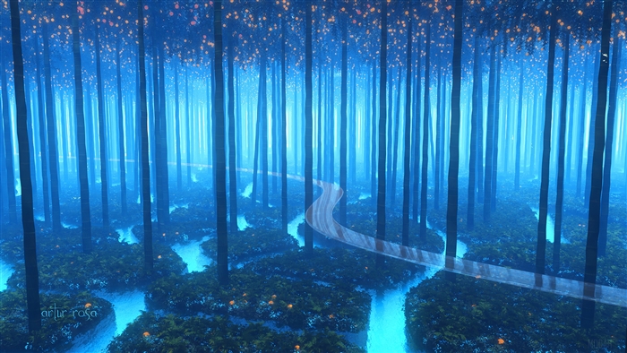Digital Art 4K Forest Fresh Breeze