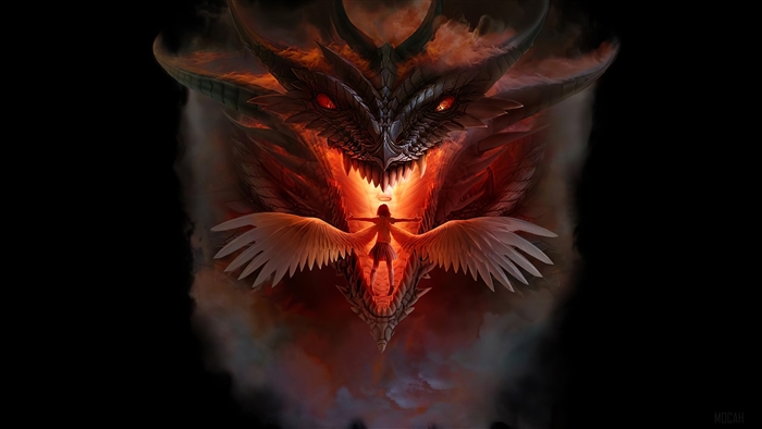 Burning Angel vs Dragon 4K