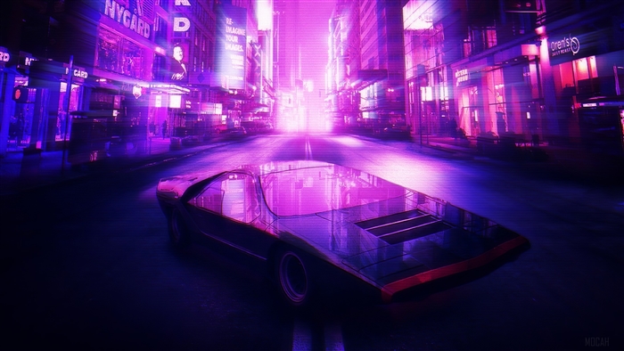 Neon City Car