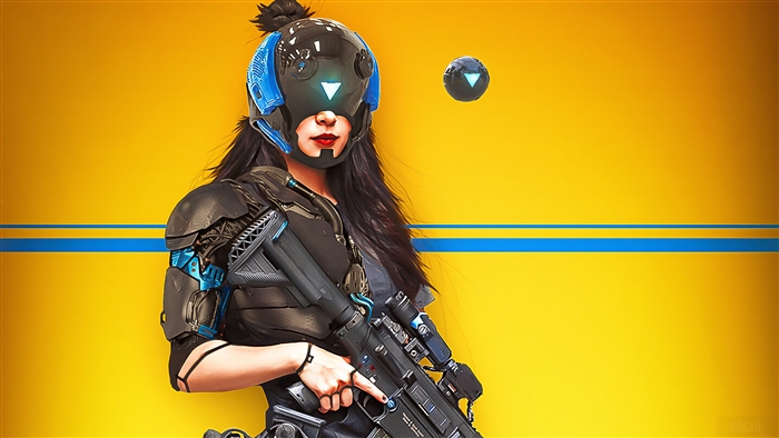 Scifi Girl with Gun 4K