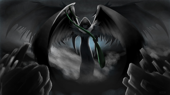 Grim Reaper with Scythe in Darkness 4K