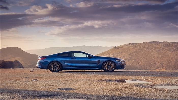Blue 2020 BMW M8 Competition Coupe 4K