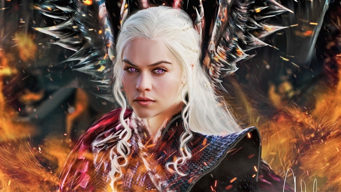 Daenerys Targaryen from Game of Thrones Art 4K