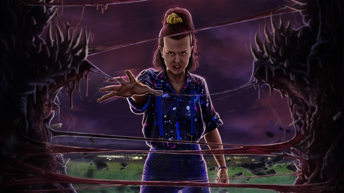 Eleven from Stranger Things Fan Art 4K