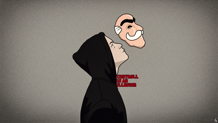 Elliot Alderson from Mr Robot with Guy Fawkes Mask 4K