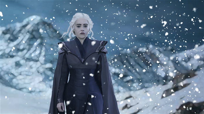 Daenerys Targaryen from Game of Thrones in Snow 4K