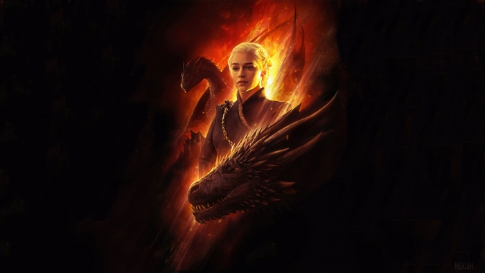 Daenerys Targaryen and Dragons Fanart 4K