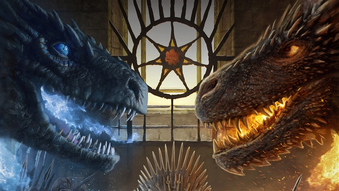 Game of Thrones Night and Fire Dragons 4K