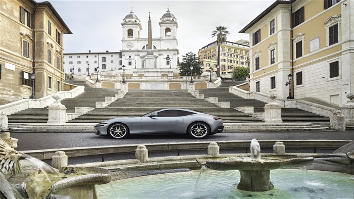 2020 Ferrari Roma 4K at Spanish Steps