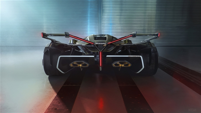 Lamborghini Lambo V12 Vision Gran Turismo Rear 4K