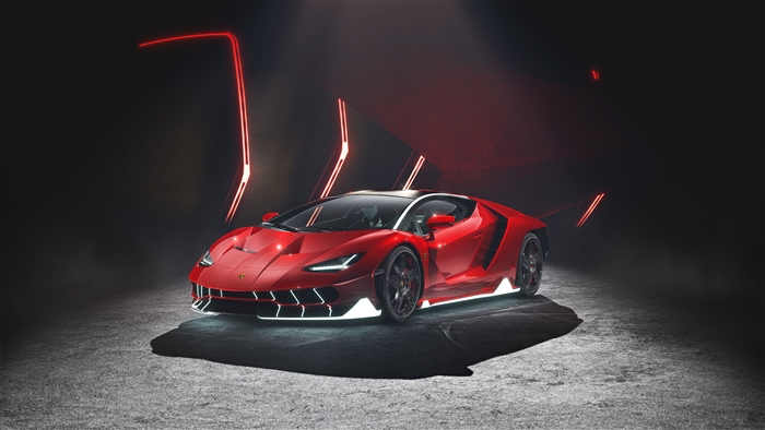 Red Lamborghini Centenario in 4K