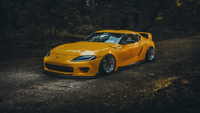Yellow 2020 Toyota Supra 4K