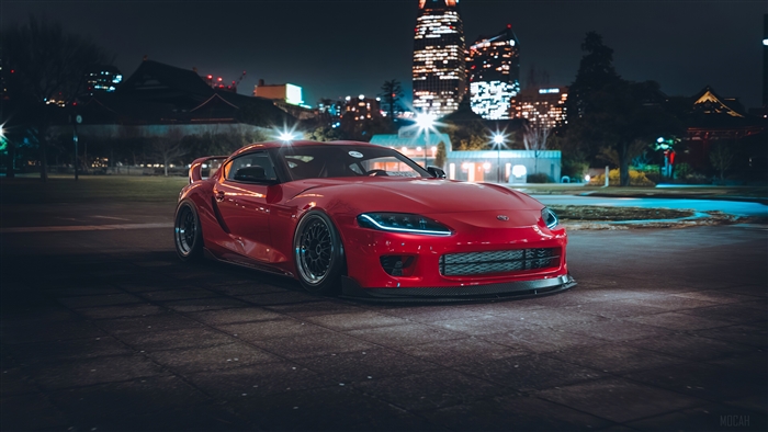 Red 2020 Toyota Supra 4K