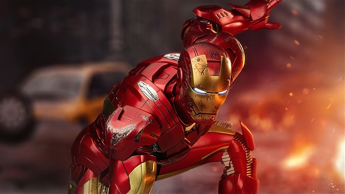 Iron Man in battle 4K