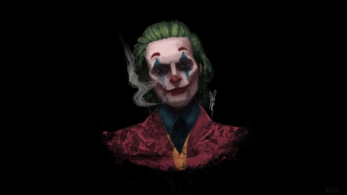 Joker Smoking Minimal Artwork 4K
