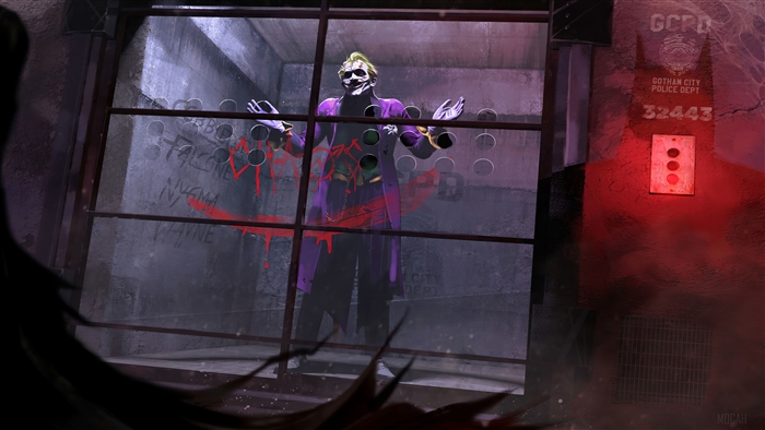 Joker in a cage artwork 4K