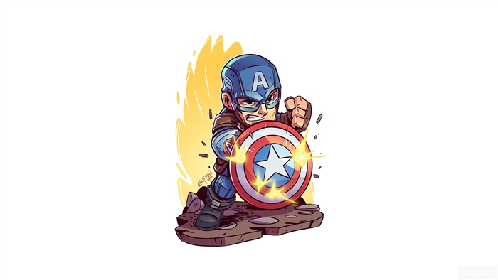 Captain America Minimal artwork