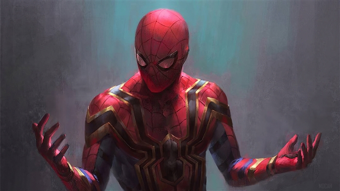 Spider-Man in Red and Gold Suit 4K